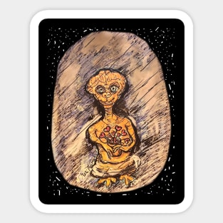 E.T. the Extra-Terrestrial going home Sticker